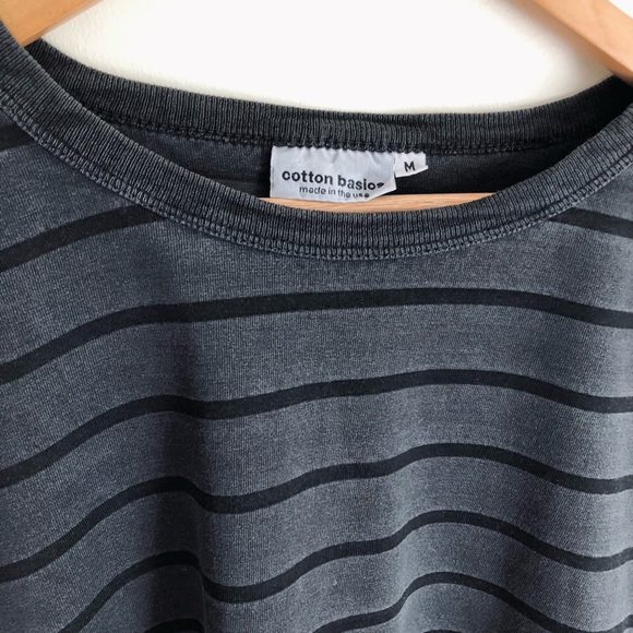 Boxy cotton stripe long sleeve crop - Picture 8 of 15